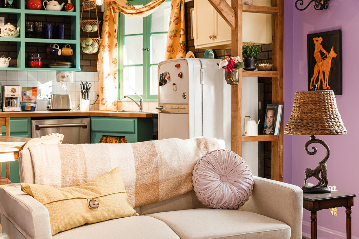 The replica of Monica and Rachel's apartment features a copy of actor Matthew Perry's memoir, 