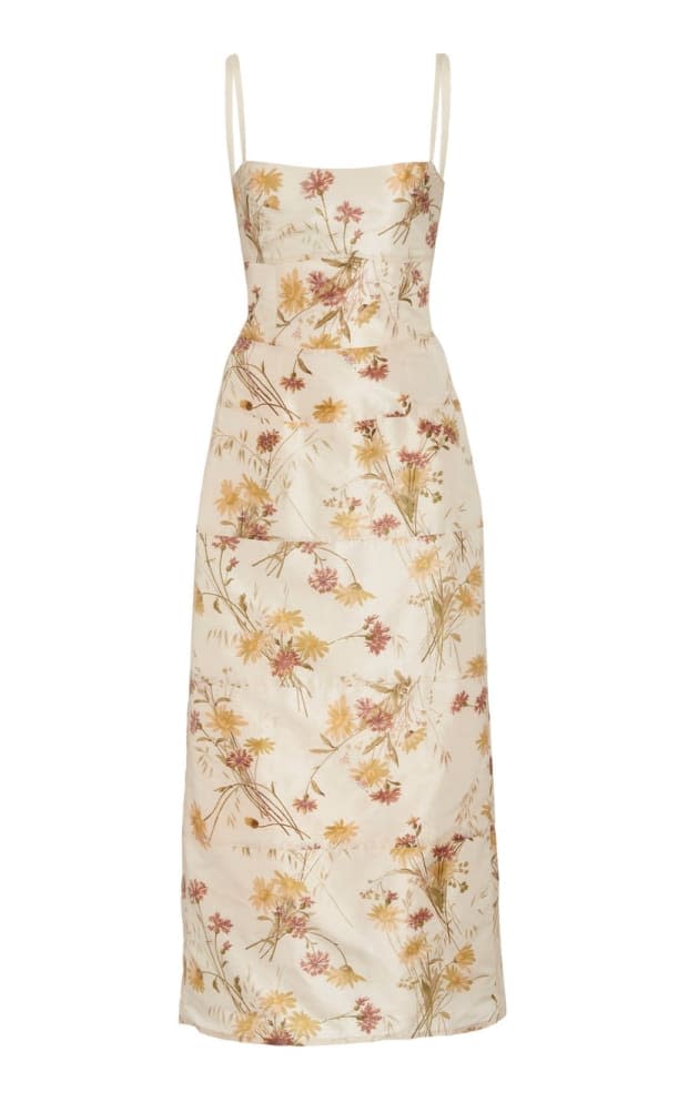 <p>Brock Collection Floral-Print Silk Square Neck Dress, $1,660, <a href="https://rstyle.me/+wO65dPg4wWQveZRqVlHqow" rel="nofollow noopener" target="_blank" data-ylk="slk:available here;elm:context_link;itc:0;sec:content-canvas" class="link ">available here</a> </p>