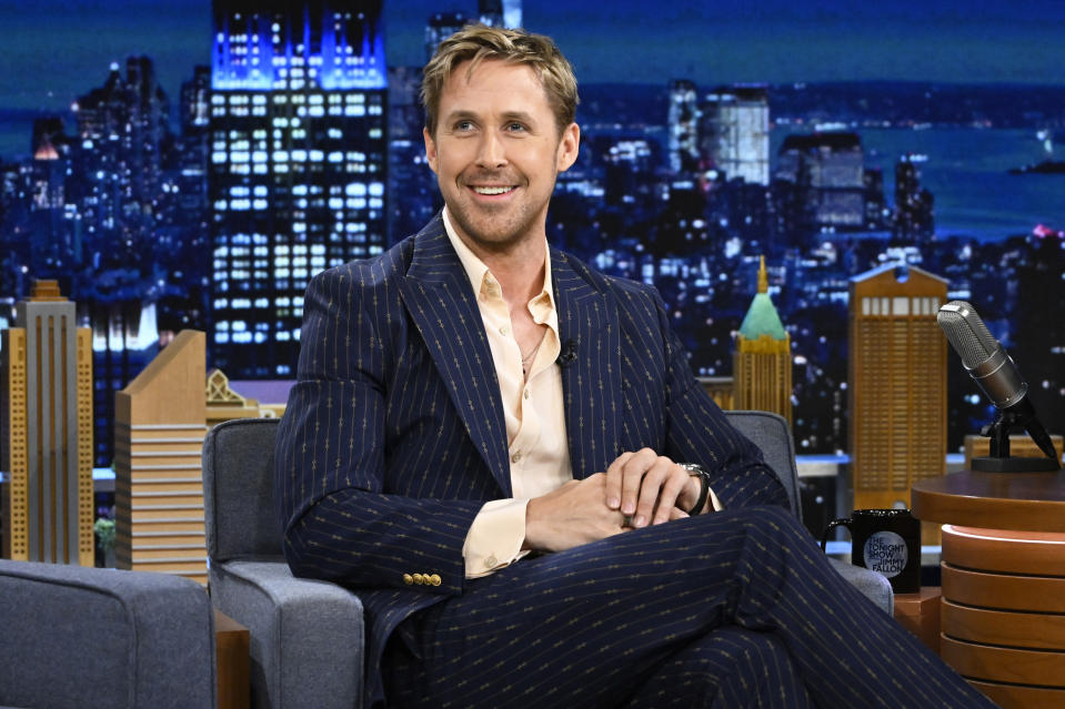 Ryan Gosling on The Tonight Show Starring Jimmy Fallon on Thursday, July 21, 2022. ( Todd Owyoung / NBCU Photo Bank via Getty Images)