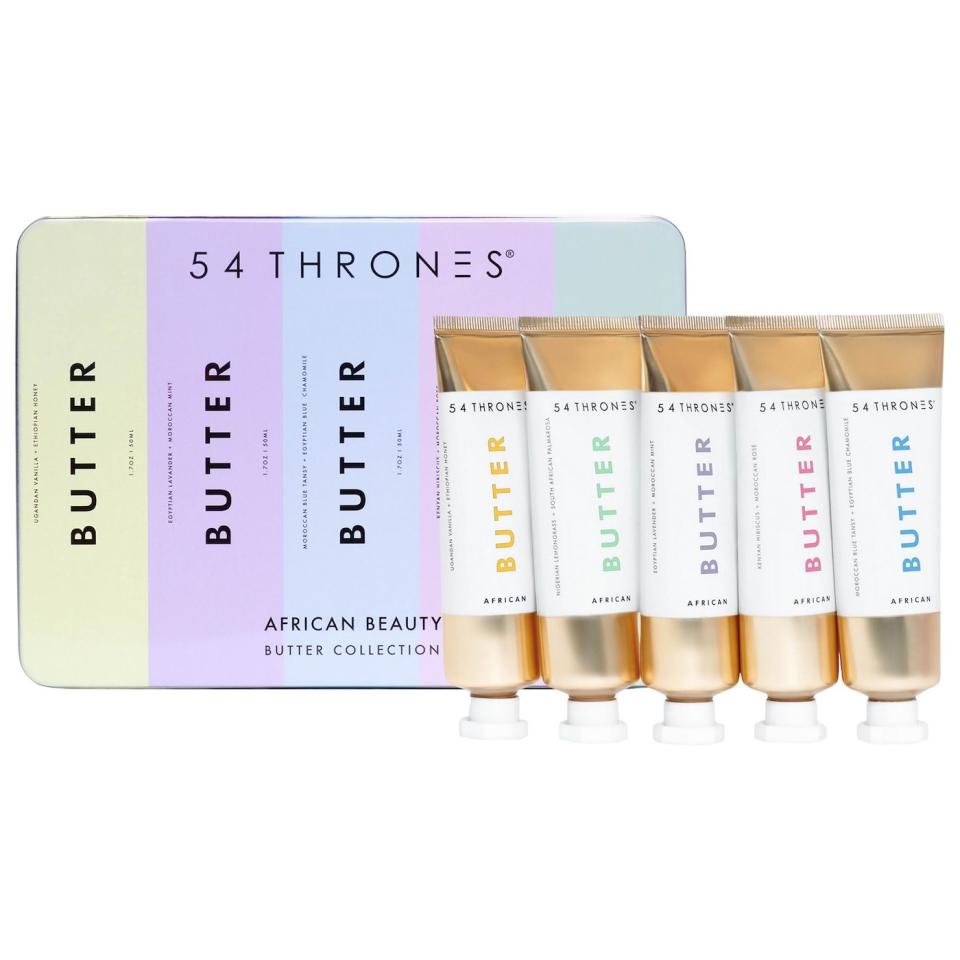 <p><a href="https://go.redirectingat.com?id=74968X1596630&url=https%3A%2F%2Fwww.sephora.com%2Fproduct%2F54-thrones-african-beauty-butter-collection-deluxe-tin-P476417&sref=https%3A%2F%2Fwww.cosmopolitan.com%2Fstyle-beauty%2Ffashion%2Fg13602855%2Fbest-gift-ideas-for-women%2F" rel="nofollow noopener" target="_blank" data-ylk="slk:Shop Now;elm:context_link;itc:0;sec:content-canvas" class="link ">Shop Now</a></p><p>African Beauty Butter Collection Deluxe Tin</p><p>sephora.com</p><p>$80.00</p>