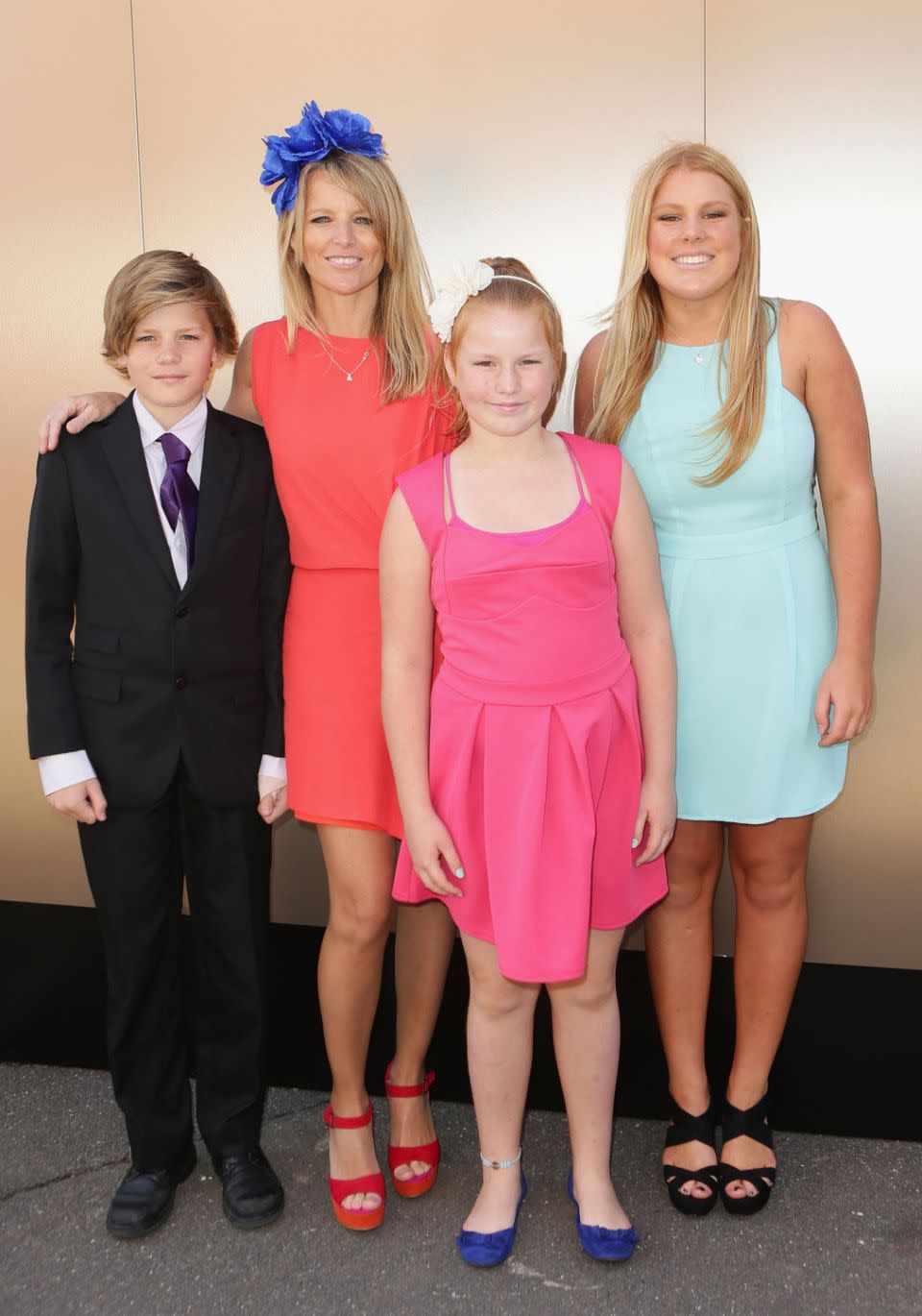 Jackson pictured with his mother Simone Callahan, and his sisters Brooke and Summer. Source: Getty