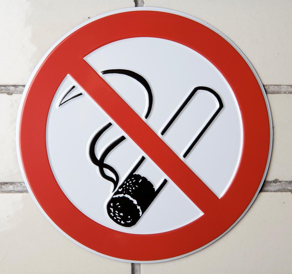 Photo of a no smoking sign