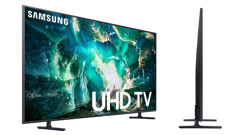 This Samsung TV has a thin and sleek design that easily fits almost any space.