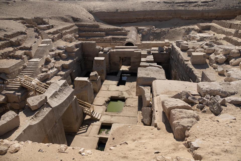 Temple of Osirion in Abydos, Egypt.