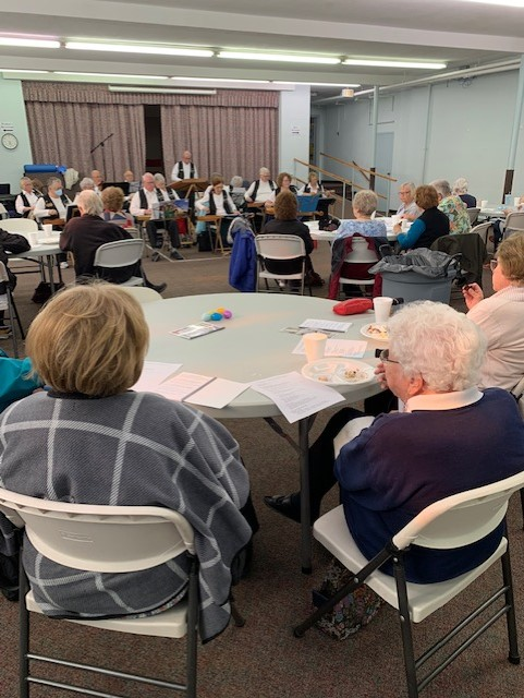 The Sweet Sounds of Starr Valley dulcimer group entertained during the April meeting of Senior Adult Ministry.