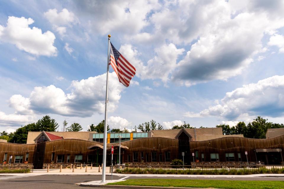 The school, which opened in 2016, replaced the one that was demolished after 20 first graders and six educators were shot and killed in December 2012. The flagpole was the only part of the old school left untouched (Copyright 2022 The Associated Press. All rights reserved.)