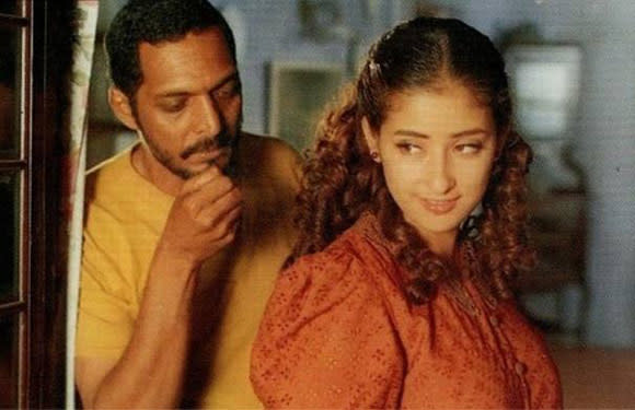 1. There couldn’t be a scarier husband than Nana Patekar in Agnisakshi. So obsessed is he with his lady love that he cannot leave her alone even for a minute! He stalks her and bars her from meeting her own father . In the end, Manisha finally ends up with her true love Jackie Shroff.  © Neha Films