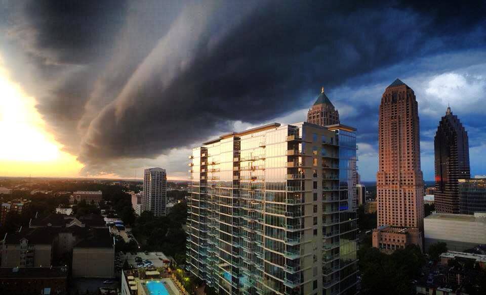 Dramatic view of Atlanta, Georgia from the Loews hotel. (Facebook)