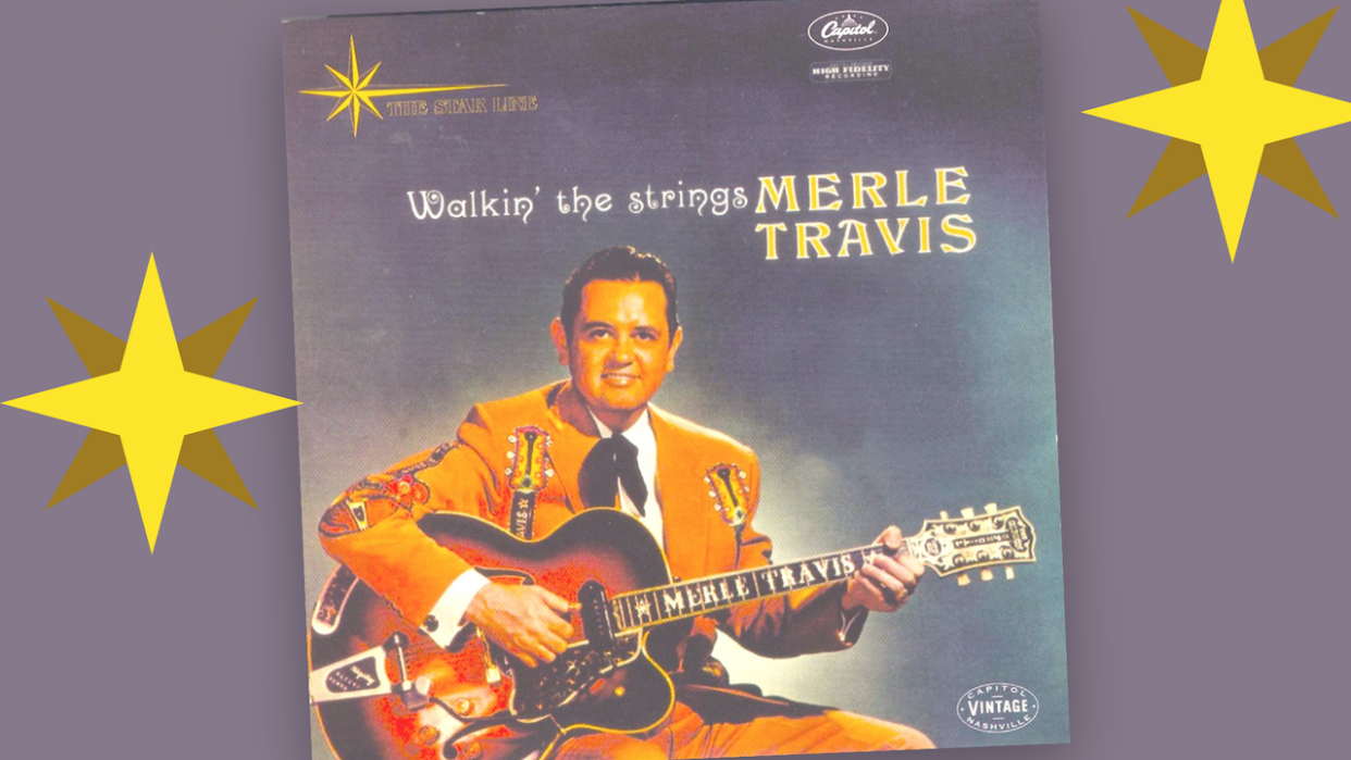  Merle Travis's Walkin' the Strings album cover. 