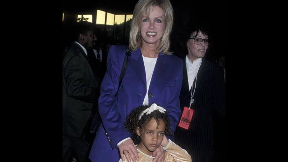 Donna Mills and Chloe Mills during Benefit for the Women of Afghanistan - March 29, 1999 at The Directors Guild of America Theatre in Los Angeles, California, United States.