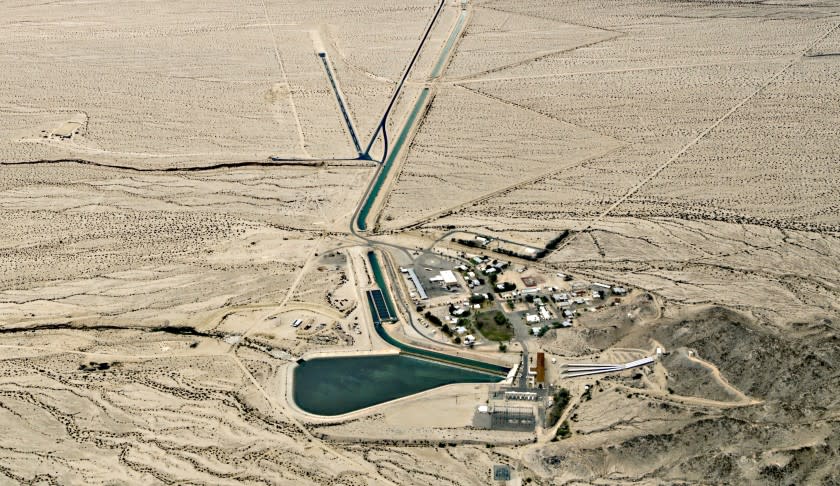 Iron Mountain Pumping Plant is the 3rd of 5 pumping plants that carry water from the Colorado River to Southern California