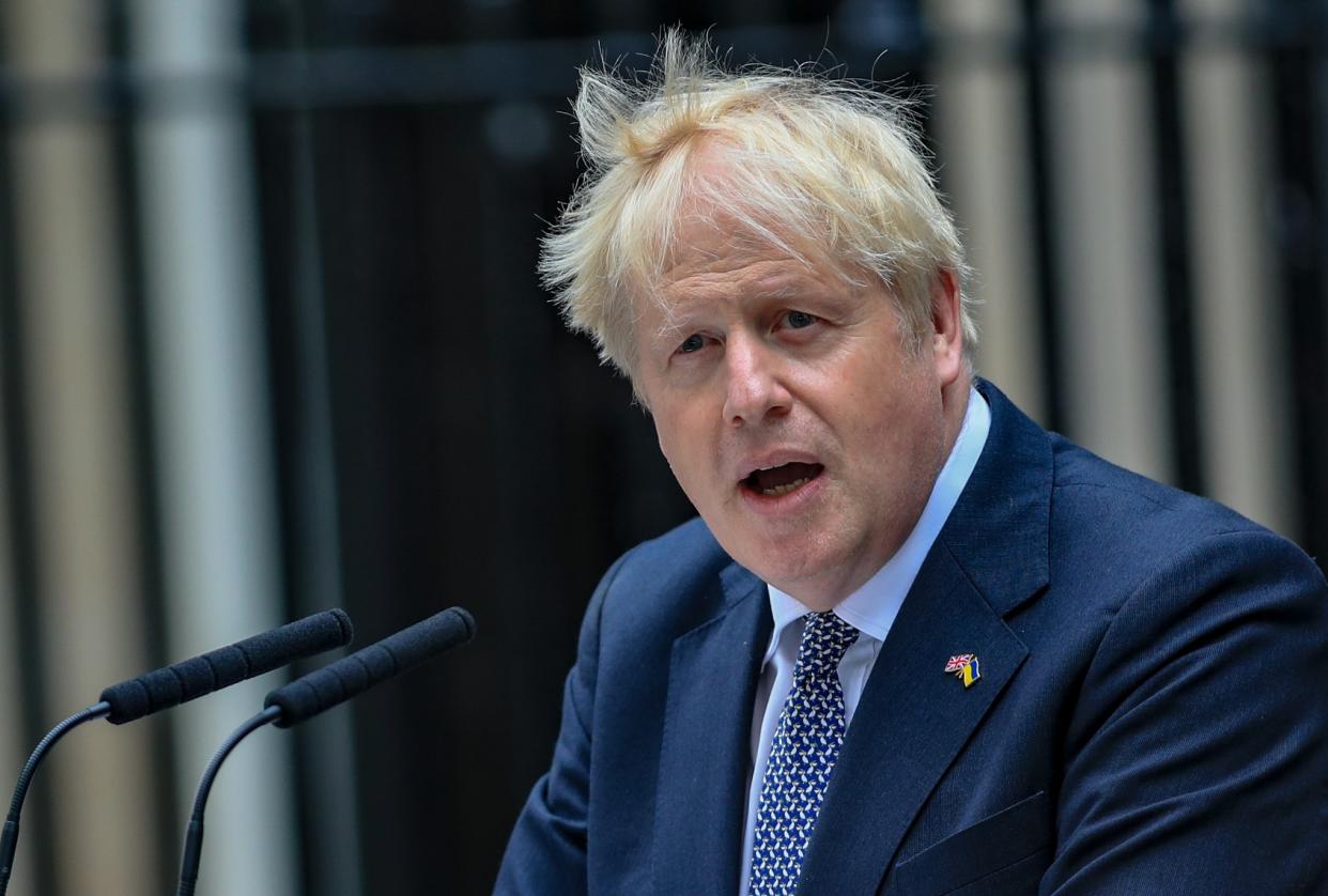 Boris Johnson Vudi Xhymshiti/Anadolu Agency via Getty Images