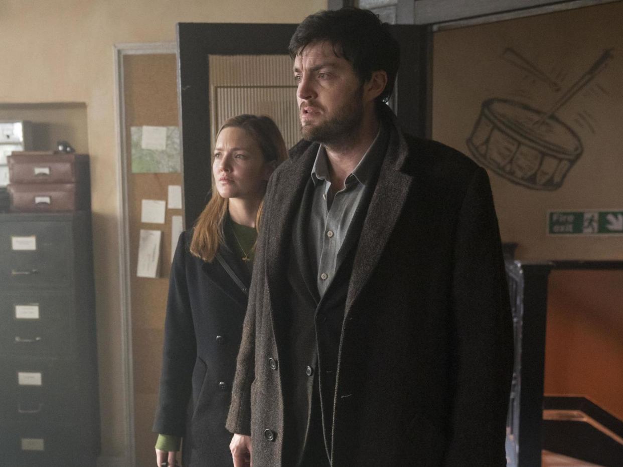 Ellacott (Holliday Grainger) and Strike (Tom Burke) in 'Lethal White': BBC/Bronte Films/Hill