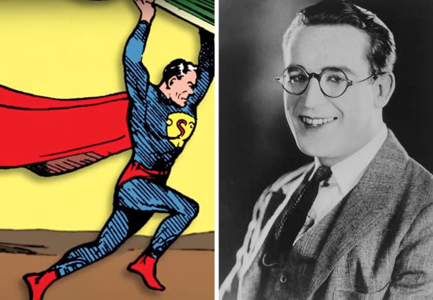 <p>Superman darf in keiner Liste mit Comic-Helden fehlen. Als visuelles Vorbild galt Joseph Shuster und Jerry Siegel Douglas Fairbanks. Supermans Alter-Ego Clark Kent indes sollte an Harold Lloyd (Bild) erinnern. (Bild-Copyright: DC Entertainment/YouTube/ ASSOCIATED PRESS) </p>