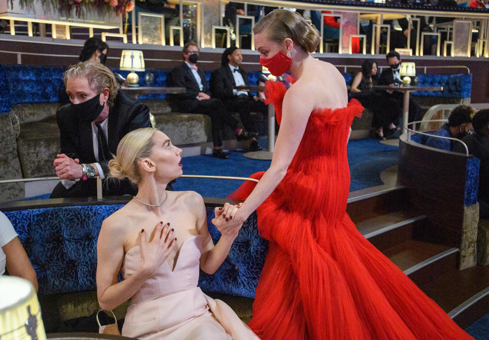 Were Stars Having Even More Fun Backstage at the 2021 Oscars? Take a Look at These Pics and Decide