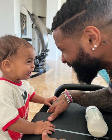 <p>Odell Beckham Jr. Instagram</p> Odell Beckham Jr. and Zydn Beckham