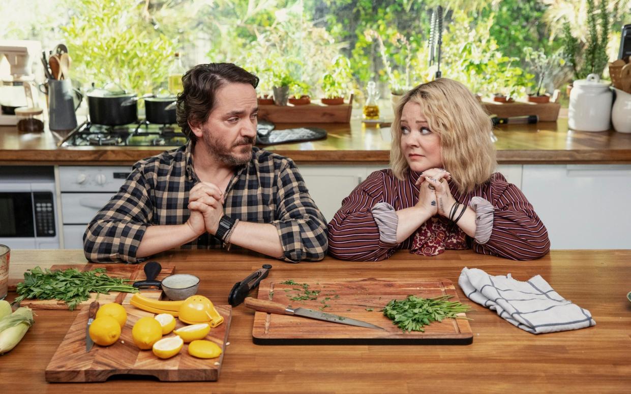 Ben Falcone and Melissa McCarthy in God's Favorite Idiot - Netflix/Vince Valitutti