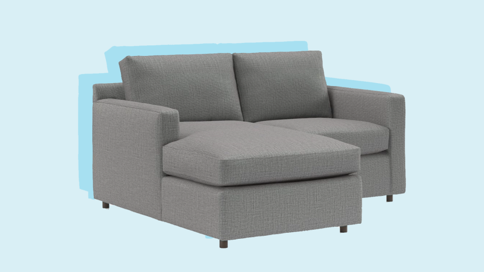 Make the best of a small space with this sectional love seat.