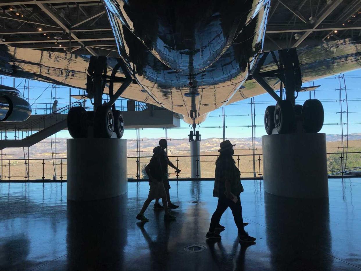 A decommissioned Air Force One jet sits on display at the Reagan Presidential Library in Simi Valley.