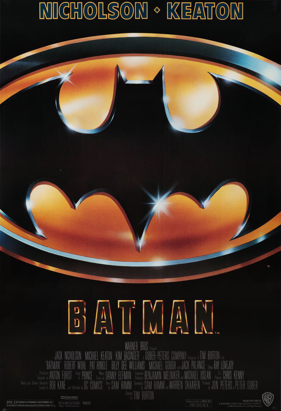 Movie poster for the 1989 film, Batman