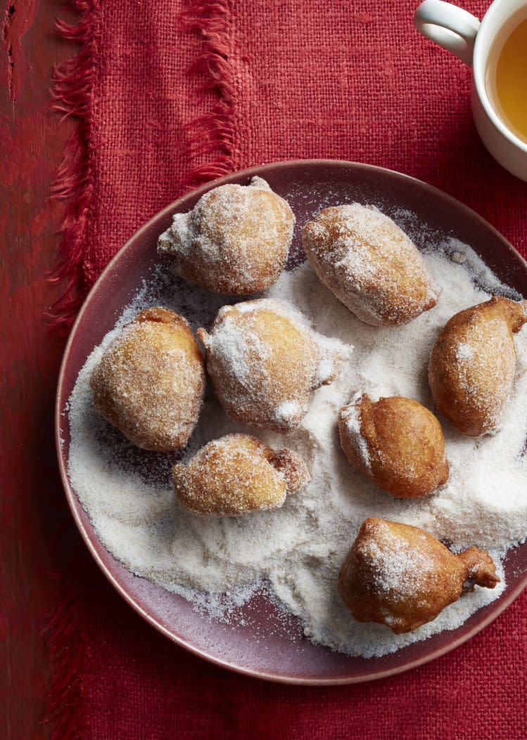 <p>Best when fried to golden-brown and eaten right away, apple fritters are a treat made for crisp fall days.<br><br><a rel="nofollow noopener" href="https://www.womansday.com/food-recipes/food-drinks/recipes/a12003/apple-fritters-recipe-wdy1014/" target="_blank" data-ylk="slk:Get the recipe.;elm:context_link;itc:0;sec:content-canvas" class="link "><strong>Get the recipe.</strong></a></p>