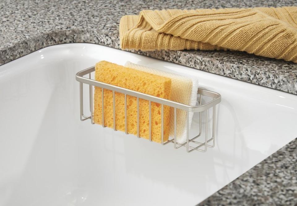 Extend the life of your sponges by keeping them out of your dirty sink. This suction sponge holder will keep your clean sponge away from your dirty dishes. Get it <a href="https://www.amazon.com/dp/B01LX78TBR?tag=thehuffingtop-20" target="_blank">here</a>.&nbsp;