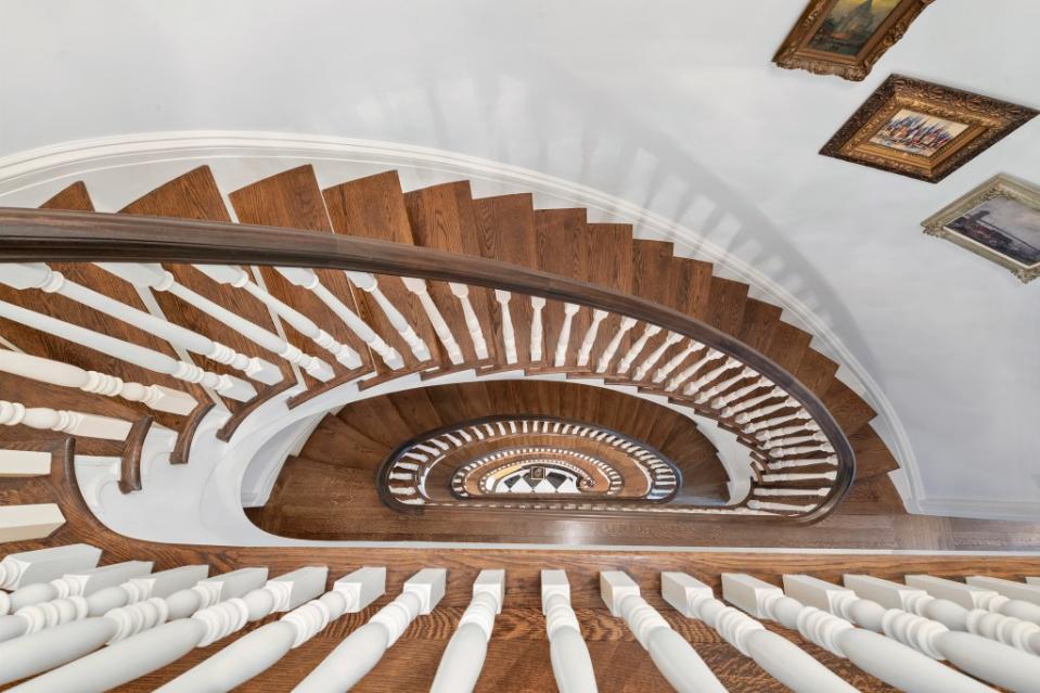 The stairs at that townhouse rental, which asks $45,000 a month. Zoe Wetherall