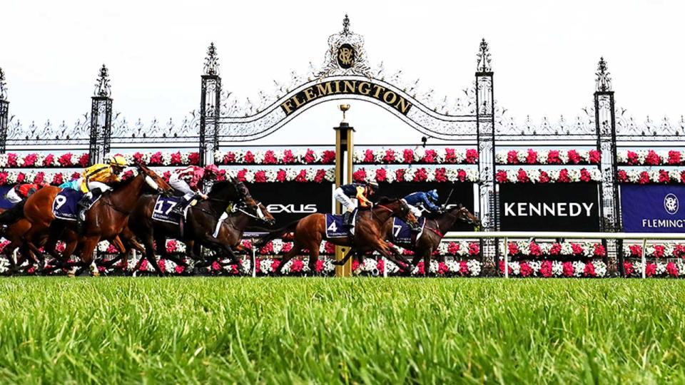 The finish of the 2020 Melbourne Cup.