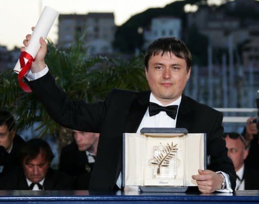 Romanian director Cristian Mungiu poses with his Palme d'Or for Best Film prize at the Cannes film festival in 2007. This year Mungiu is back with a new film: "Beyond the Hills", based on a true story that unleashed a media frenzy in 2005 when a young woman, Irina Cornici, died after an exorcism session to rid her of supposed demons in the remote Tanacu monastery of eastern Romania