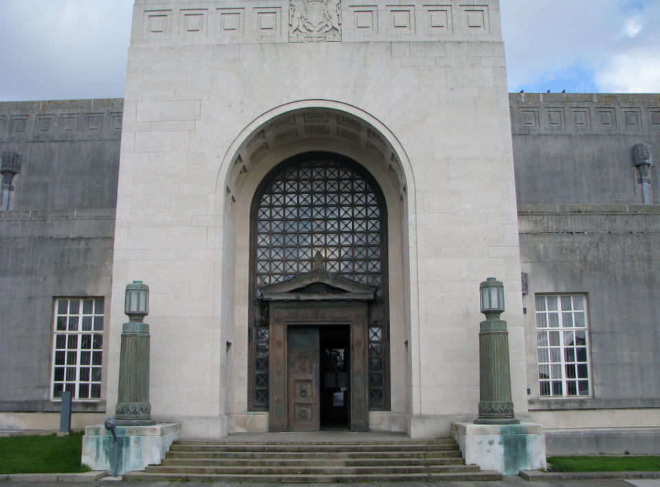 A general view of Swansea Crown Court Guildhall in Swansea, Wales.