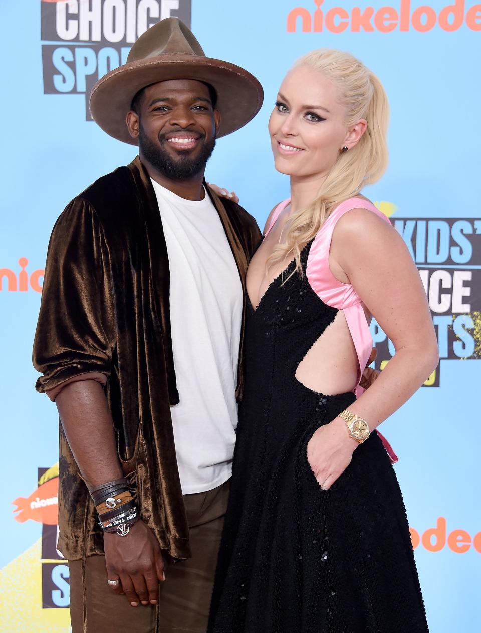 Lindsey Vonn Always Has Her Hand On Fiancé P.K. Subban–And That’s A Good Thing