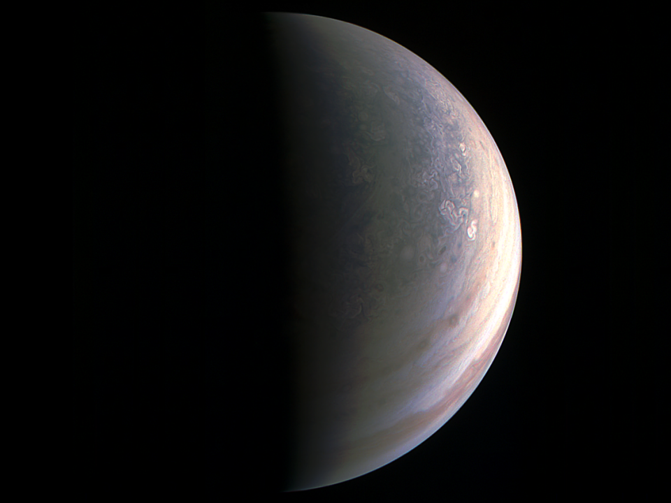 jupiter north pole juno nasa