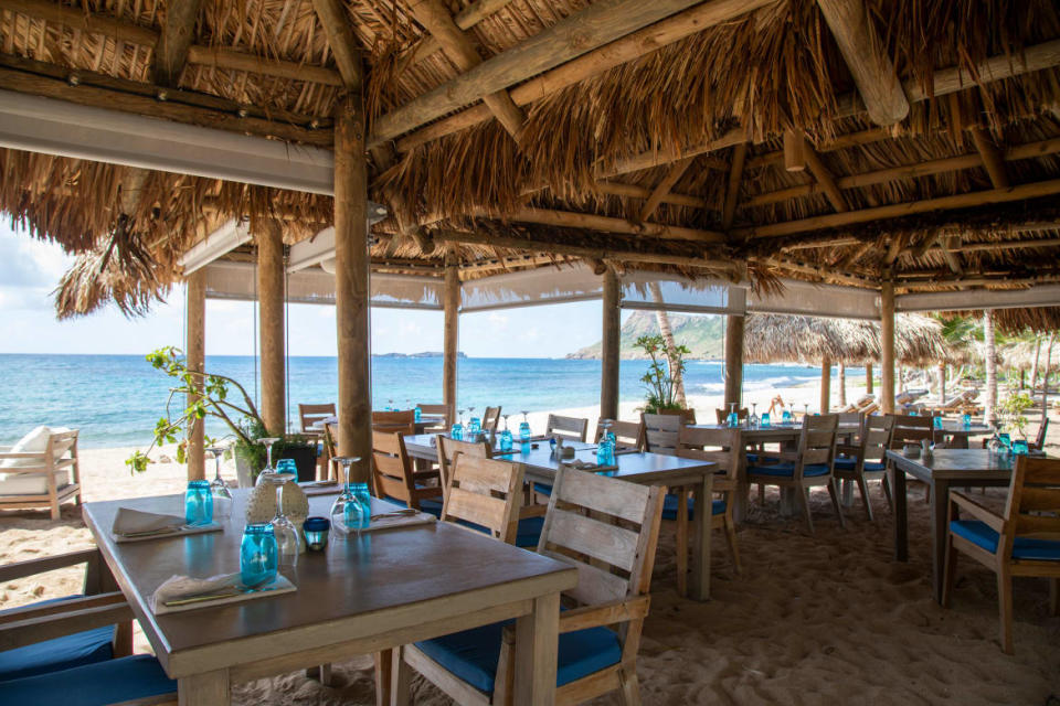 <div class="inline-image__caption"><p>Beach restaurant at Le Toiny</p></div> <div class="inline-image__credit">Handout</div>