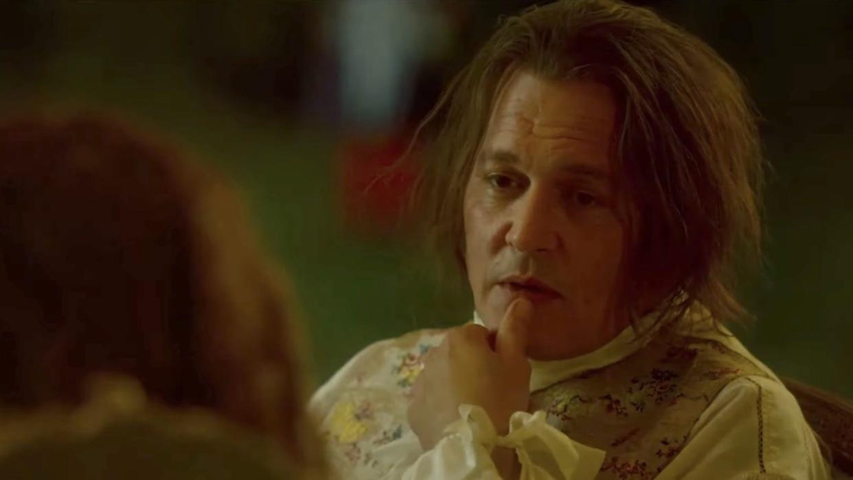  Johnny Depp in Jeanne Du Barry. 