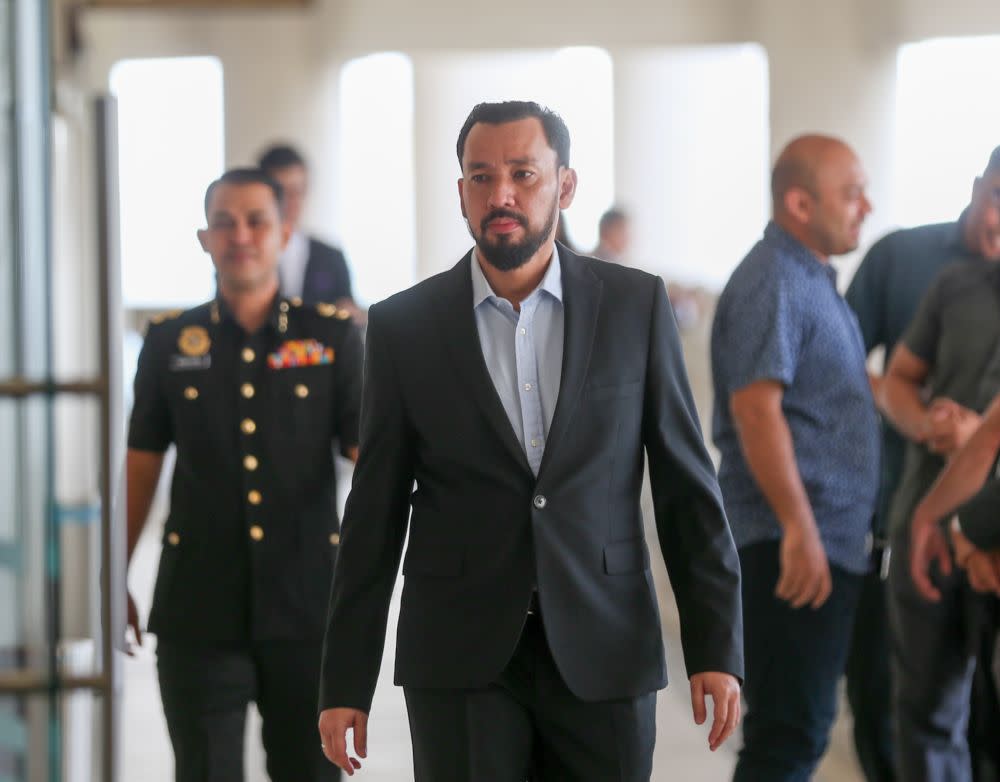 Datuk Seri Najib Razak’s former aide Datuk Amhari Efendi Nazaruddin is pictured at the Kuala Lumpur High Court September 3, 2019.  — Picture by Firdaus Latif