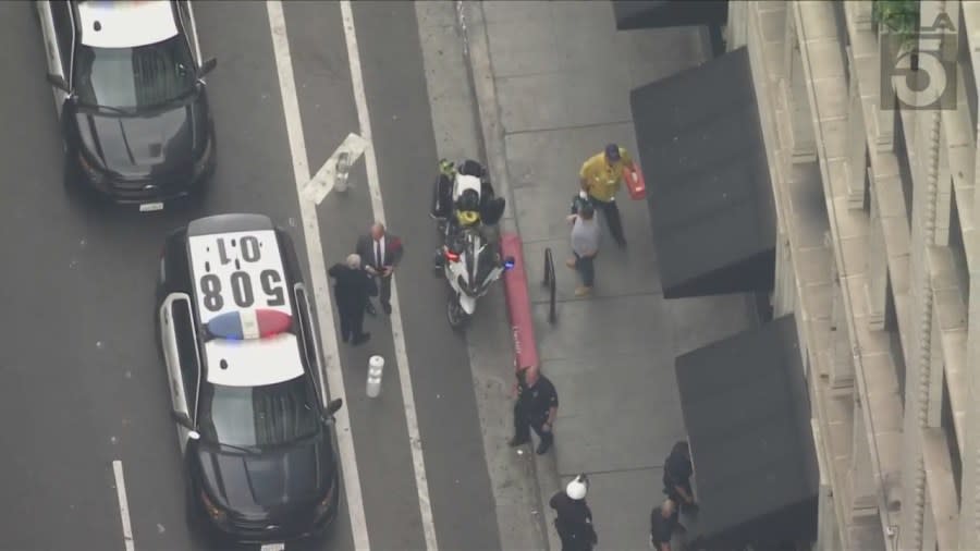 At least 1 person down after gunfire in downtown L.A.