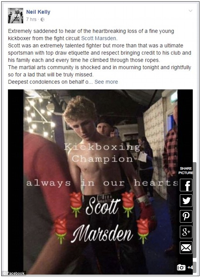 Friends have posted their tributes to Scott Marsden