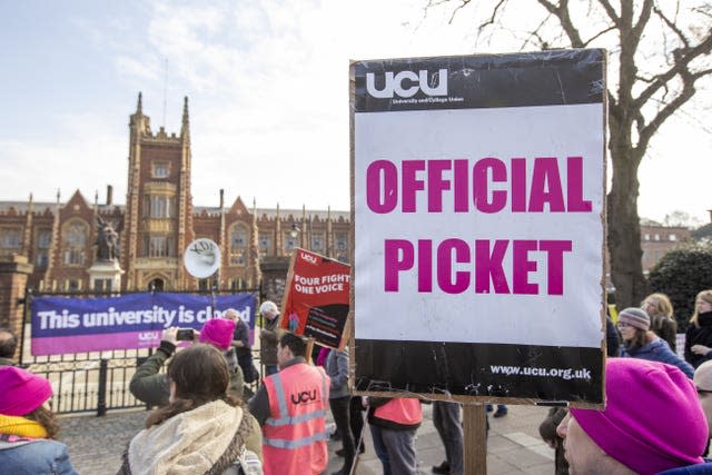 The University and College Union (UCU) said if members vote for industrial action there could be disruption across the UK-wide sector (Liam McBurney/PA)