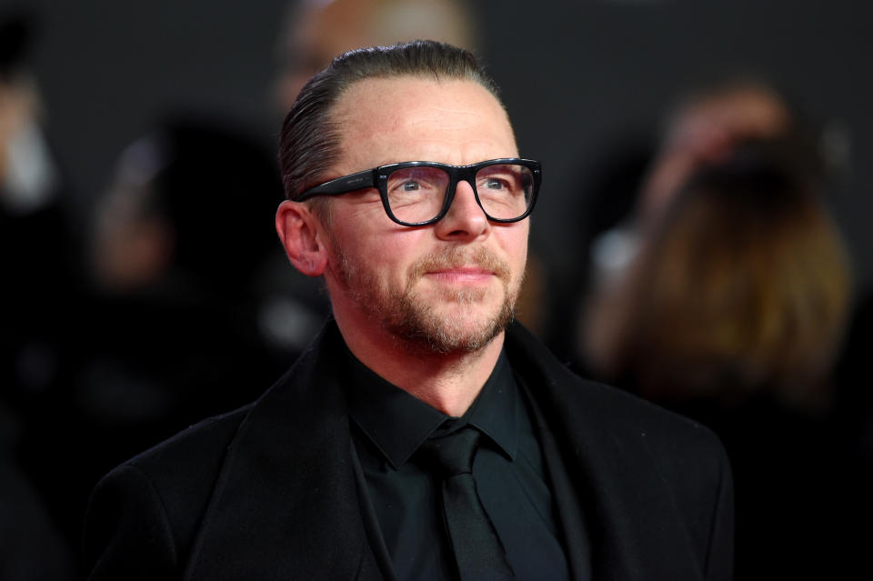 LONDON, ENGLAND - DECEMBER 12:  Actor Simon Pegg attends the European Premiere of 'Star Wars: The Last Jedi' at Royal Albert Hall on December 12, 2017 in London, England.  (Photo by Stuart C. Wilson/Getty Images)