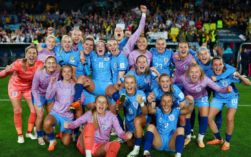 Players of England celebrate – England’s squad for the 2023 Women’s Football World Cup