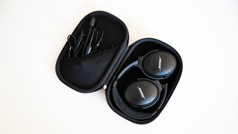 Credit:                      Reviewed / Betsey Goldwasser                                             Easily store your Bose QuietComfort 35 II Gaming Headset and accessories in the included protective case.