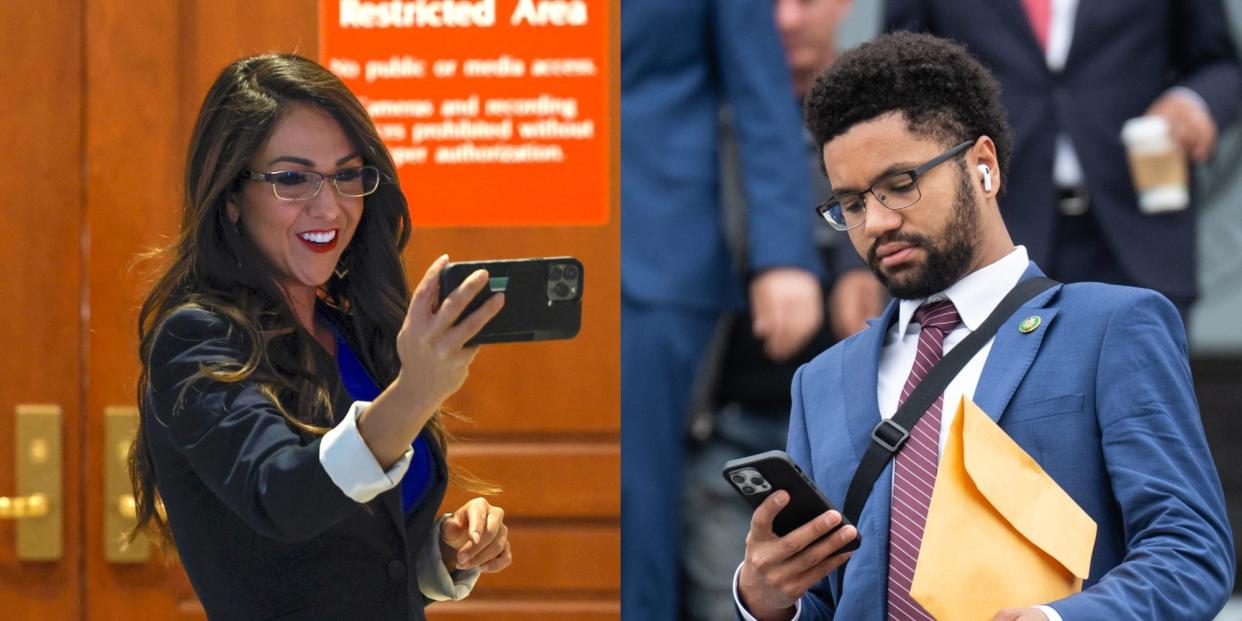 Republican Rep. Lauren Boebert and Democratic Rep. Maxwell Frost are among the lawmakers whose offices reported spending money on Twitter paid features.