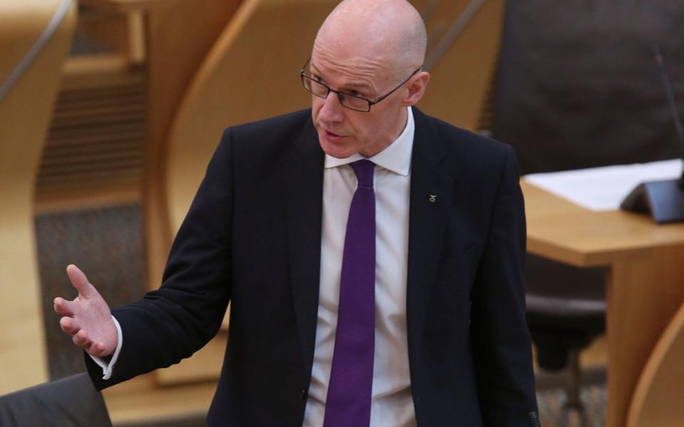 John Swinney, the Scottish Education Secretary - PA