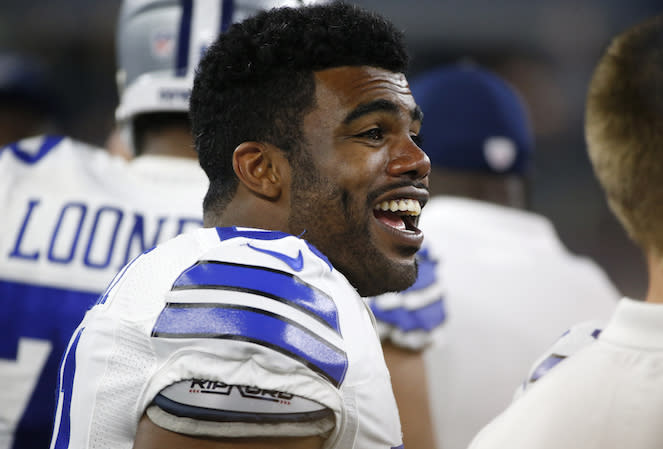 It’s no joke, Zeke. One of our fanalysts believes you’re not worthy of a top-two pick. (AP)