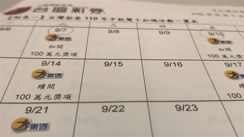 大樂透中秋加碼開始了。（圖／翻攝自台灣彩券）