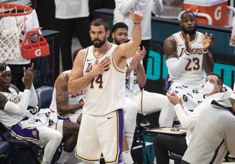 Former Memphis Grizzlies player and current Los Angeles Lakers center Marc Gasol.