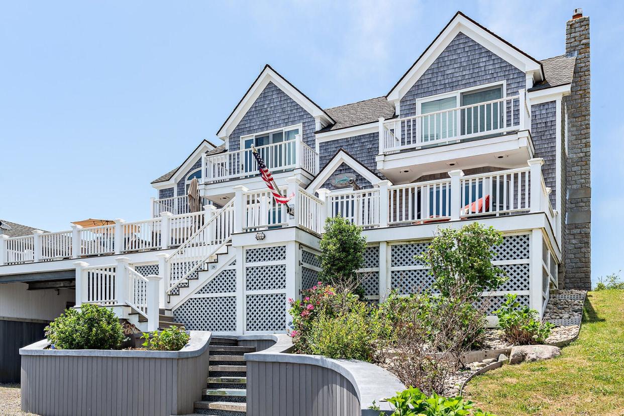 This Cuttyhunk Island home features four bedrooms and three bathrooms.