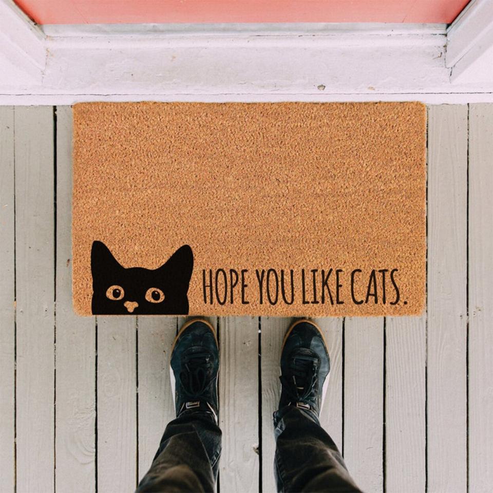 Custom cat doormat