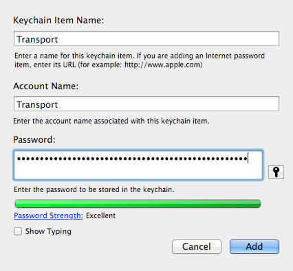 New Password Window