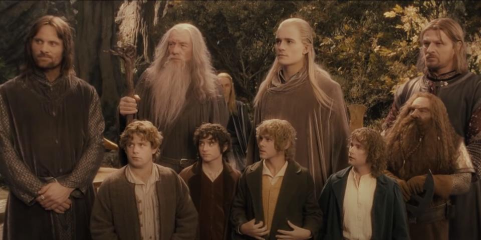 Fellowship together Lord of the Rings New Line Cinema movie